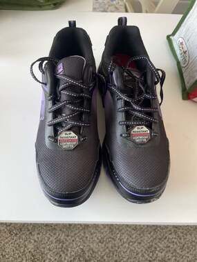 Skechers Work Telfin-Arterios Women's Oxford steel toes US Black-Purple - never
